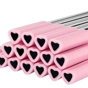 Heart Shaped Stainless Steel Straw Drinkware Silicone