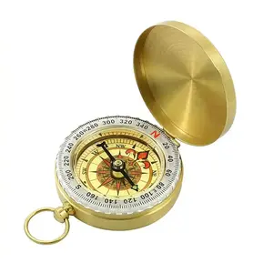 Waterproof portable compass lighter, durable copper alloy design, ideal choice for camping and hiking, no battery outdoor tools, camping equipment, camping tools, camping supplies, life-saving equipmentRAIMENTRY