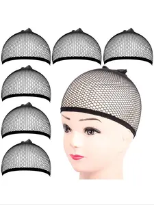 6pcs Women's Two-end High Elastic Special Net Covers, Net Cap for Women & Men, Hair Salon Accessories, Perfect to Wear Under Wigs, Easy to Put On