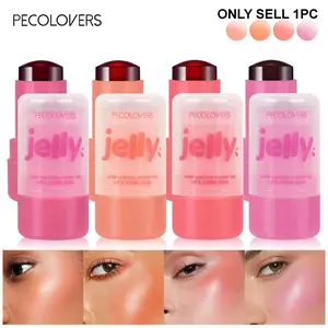 Waterproof Jelly Blush Stick, 1 Count Moisturizing Blush, Natural Look Lightweight Blush, Soft Color Shadow, Lip Cheek Tint, Suitable for All Skins, Valentine's Day Gift