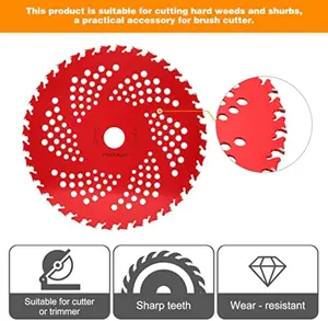 2 Pack 9" x36T Carbide Tip Brush Cutter Blades Weed Eater Blades for Brush Cutter, Trimmer, Weed Eater, Compatible with Husqvarna, Stihl, Fsx, and More HK Brand