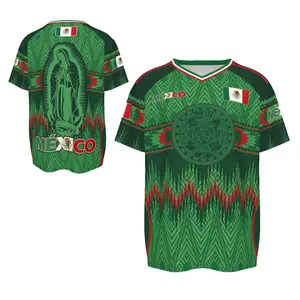 ⚽️Men's Mexico Soccer Jersey, Mexican 2026 World Cup Jersey, Sports Casual Mexican Style Virgin Guadalupe Jersey for Soccer Fan, Soccer Player Jersey