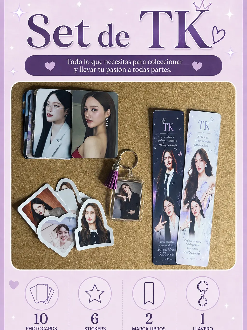 TK Phinyanech Arte GLBundle - Includes Photocards, Bookmarks, Stickers, and Keychain
