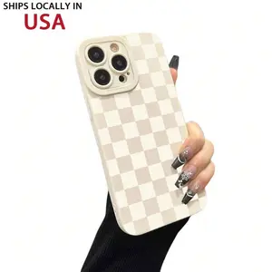 Fashion checkered pattern phone case with full-body shockproof protection, compatible with iPhone 11/12/13/14/15/16/17/16E/X/XS/XSMAX/12MINI/13MINI. It is a Christmas gift for friends, family, and yourself.
