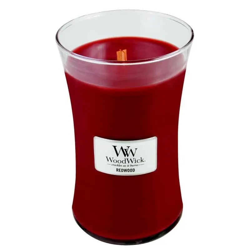 REDWOOD WoodWick 22oz Large Jar Candle Burns 180 Hours