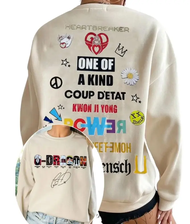 Gdragon Sweatshirt, G-Dragon Album Merch Sweatshirt, G-Dragon Shirt, Hip Hop Sweaters, Cotton 90s Casual Sweatshirt, Gift for fan,Trendy Top