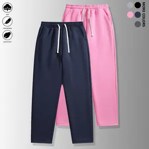 Men's solid color warm fleece-lined sweatpants with drawstring waistband, casual loose comfortable regular fit cuffed pants, suitable for autumn and winter seasons, men's trousers, men's bottom wear for everyday use, work pants, men's trousers, men's clot