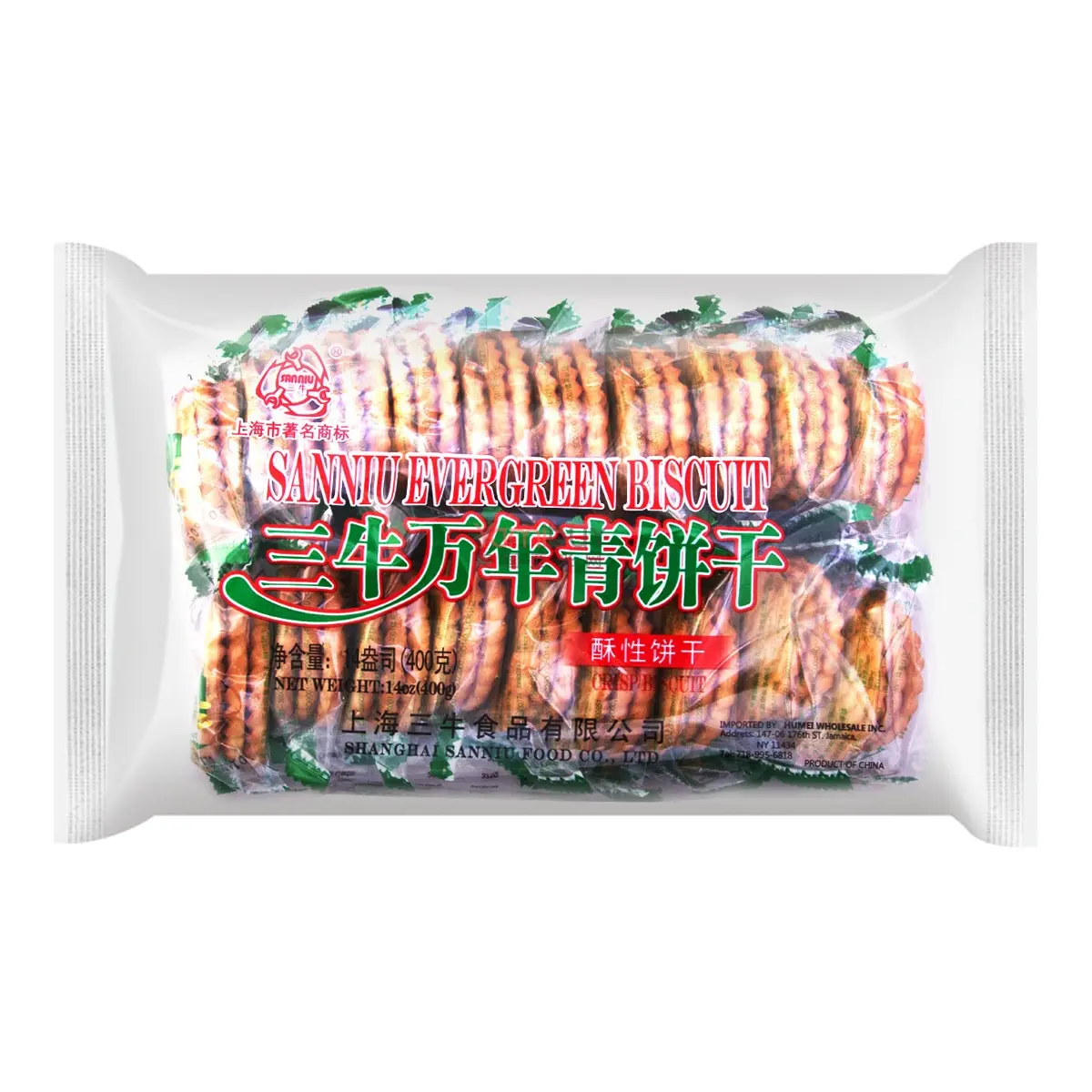 SANNIU Shanghai Evergreen Cookies 400g - Delicious Chinese Snack