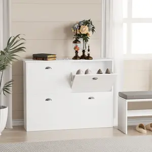 Shoe Cabinet,Hidden Slim Narrow Shoe Rack Cabinet with 4 Drawers for Entryway, Foyer, Hallway, Bedroom