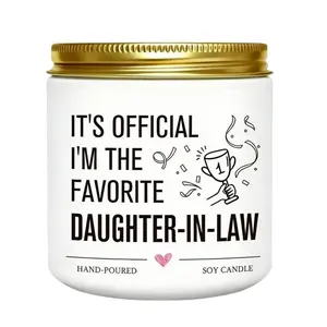 Daughter in Law Gifts, Mothers Day, Birthday, Christmas, Wedding Gifts for Daughter-in-Law, Sons Girlfriend, Future DIL, DIL Gift from Mother in Law, Officially Favorite Child Daughters Scented Candle Gift