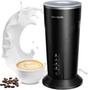 KIDISLE 4-in-1 Electric Milk Frother & Steamer with Advanced Strix Temperature Control System, 300ml/10oz Automatic Milk Warmer, Auto Shut-Off, US Plug, Hot/Cold Foam Maker for Coffee Latte, Hot Chocolate