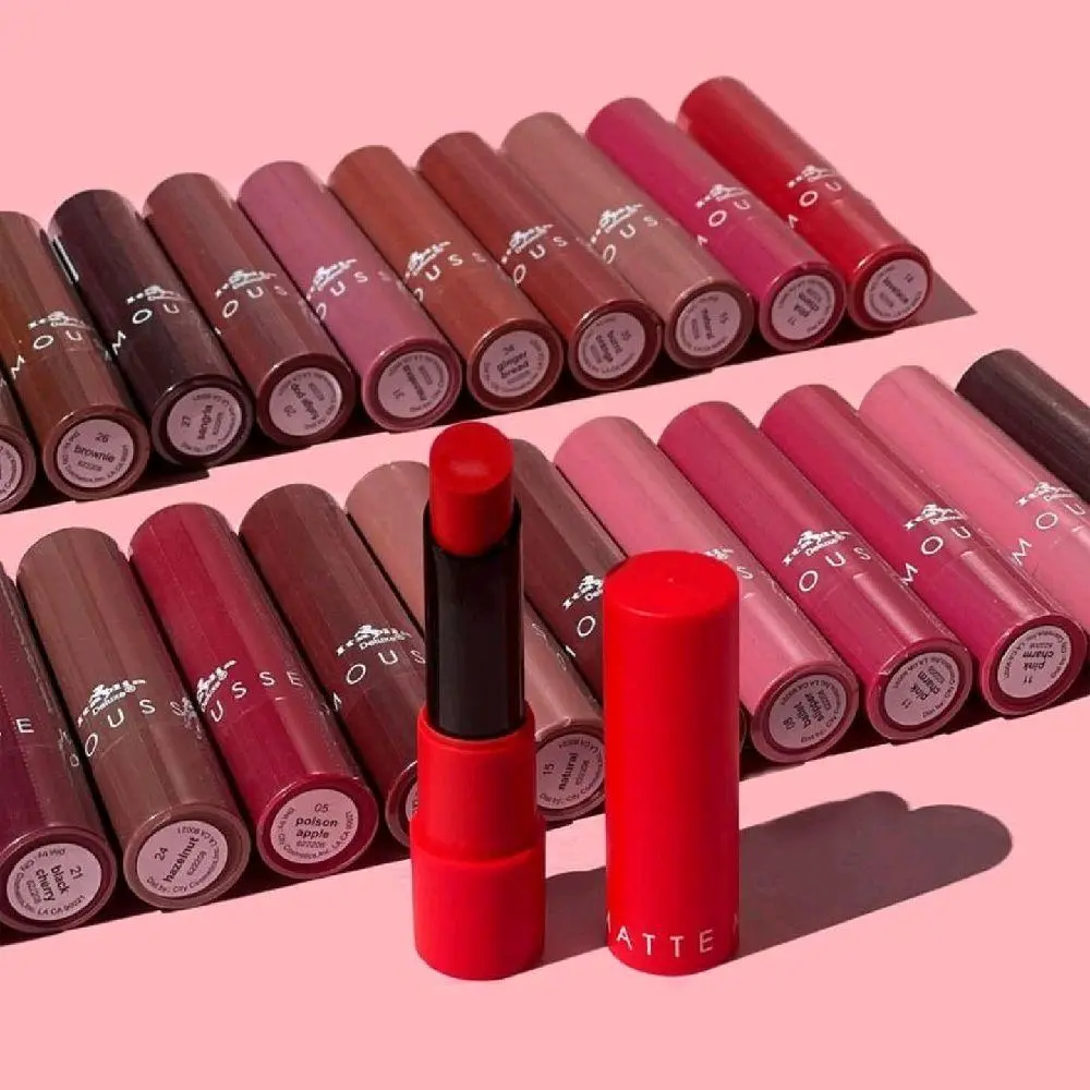 Italia Deluxe Mousse Matte Lipstick, Velvet Smooth & Richly Pigmented, 12-Hour Wear, Nourishing Lip Care with Vitamin E, 24 Assorted Shades, Lipstick & Lip Gloss, Matte Lipsticks