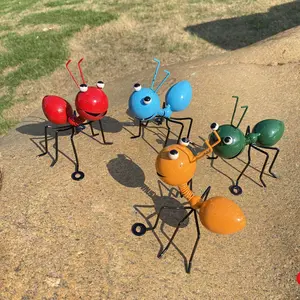 Creative Ant Design Garden Decoration, Garden Accessories, Exterior Decorative Statues, Garden Sculptures Statues, 4pcs/set Metal Ant Statue, Outdoor Garden Decor for Lawn, Tree, Pot, Window Sill #GLOBAL PICKS