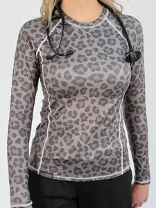 Midnight Leopard Athletic Underscrub – Long Sleeve Top
