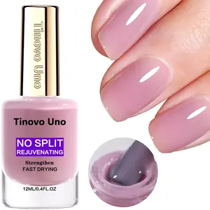 Tinovo Uno New Arrival NO SPLIT Rejuvenating Nail Hardener 12ml Nail Strengthener, Enrich Keratin, Strengthens and Repair Fragile, Thin, Brittle Nails, Nail Care Oil, Nail Nutrient Oil, Strong Durable Nail Shield, Natural Quick Dry, No Need UV/LED Curing