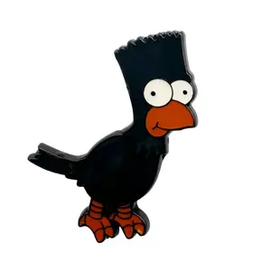 Cute The Simpsons Bart Raven Enamel Brooch, Stylish Clothes Accessory for Fashion Outfits