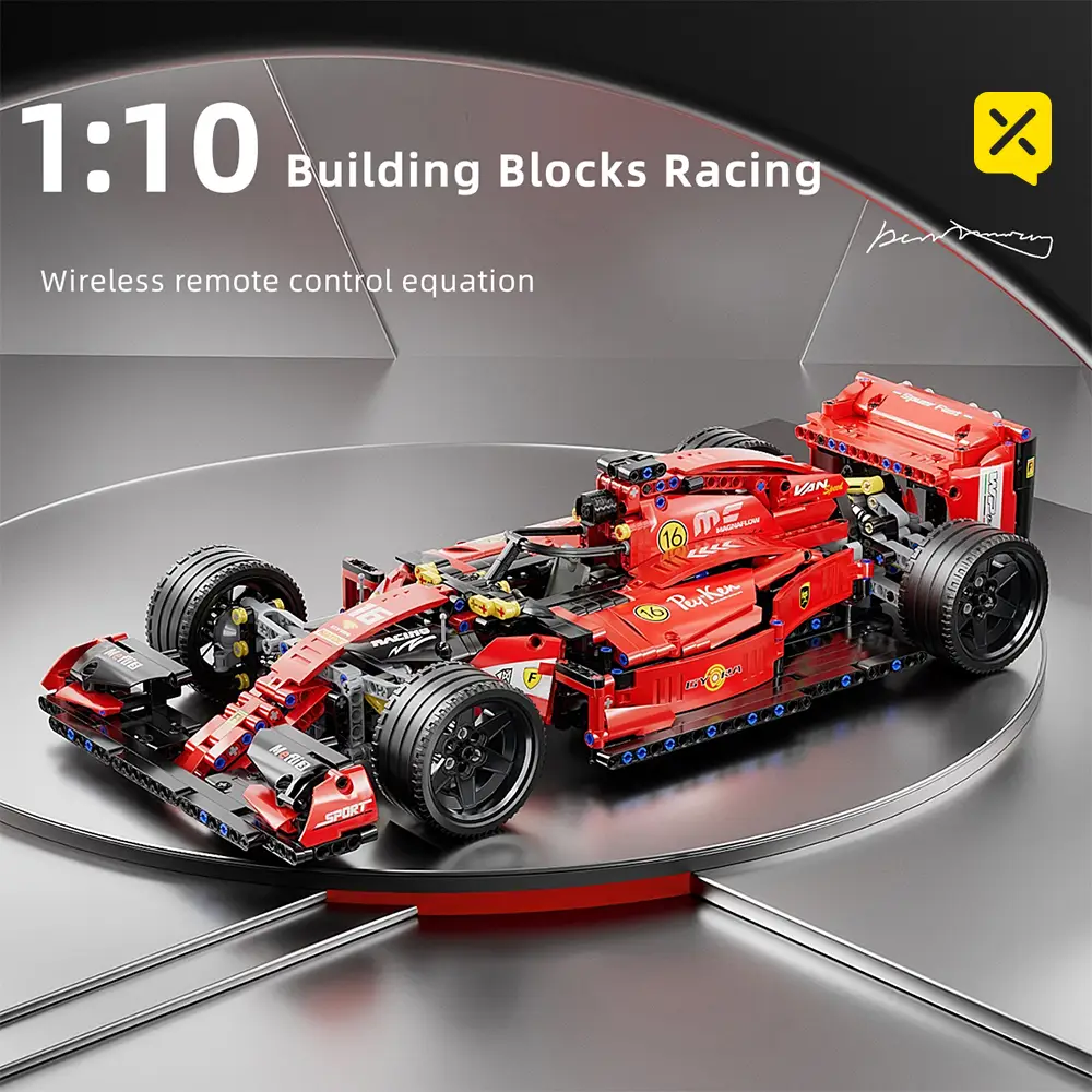 【1： 10】  model car: The perfect gift idea Building blocks Racing car model to...