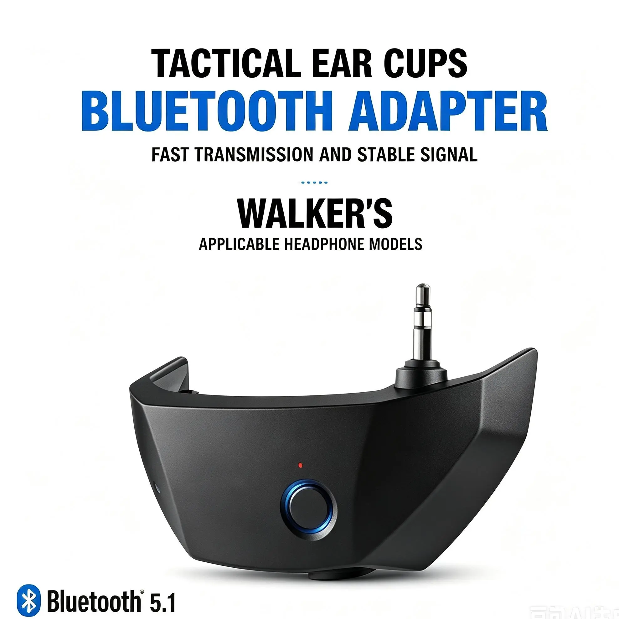 NEMO Bluetooth Adapter - Bluetooth Signal Receiver for Walker's Razors W1 Headphones & Howard Lei, ABS Material Audio Accessory, Outdoor Safe Music MOD