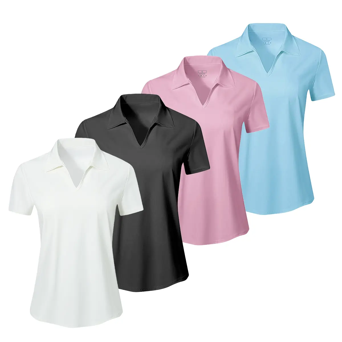 Women's Sporty Chic Polo Shirt & Sleeveless Jumpsuit Set, Moisture-wicking Solid Nylon Elastane Activewear for Golf & Tennis, Polo Shirt & Jumpsuit Set, Rapidly Wick Away Moisture, Female, Active Wear, Fitted Cut