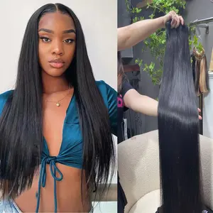 Karlami 12A Straight Bundles Human Hair 14-30 Inch 100% Unprocessed Virgin Brazilian Body Wave Human Hair Weave 3/4 Loose Deep Bundles Natural Black Color
