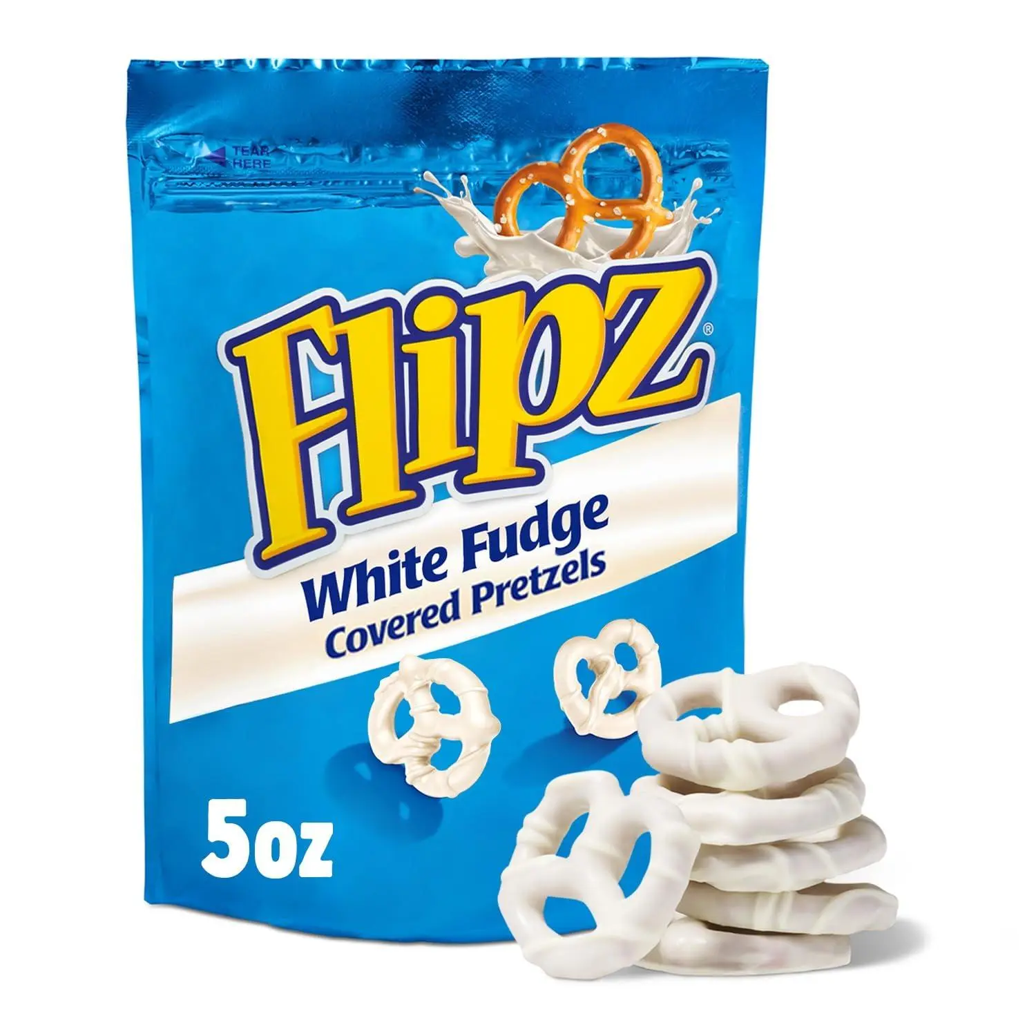 Flipz White Fudge Covered Pretzel 5oz 6ct