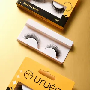 URUEE Faux Mink False Eyelashes. Fluffy, Lightweight & Reusable Falsies for All Eye Shapes. Easy to Apply. FX02