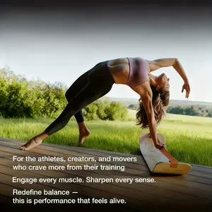 1 Balance Board | Wooden Lazy Line Balance Trainer, Used for Core Training, Standing Desk Exercise, Home Gym, Yoga, etc. - Brown, Adult Gift