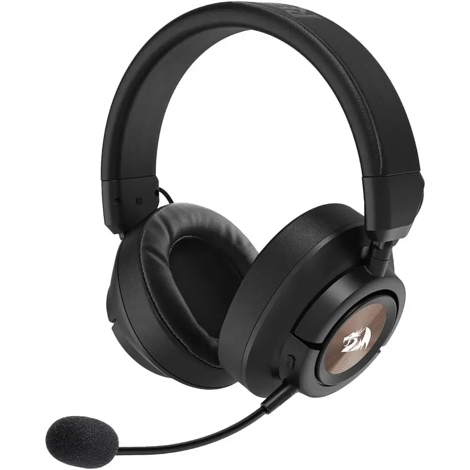 Redragon H889 Wireless Gaming Headset, 4 Connection Modes 2.4G/BT/3.5mm/USB, 53mm Drivers, Spatial Audio, 7.1 Surround Sound, Detachable Mic, Compatible with PC/PS5/PS4/NS/Xbox One/Phone, Black summerwins