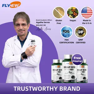 Flynew Optimal Potency Shilajit Ultra 60 Capsules Made in USA with Essential Minerals for Healthy Aging and Immune System Support - Healthcare