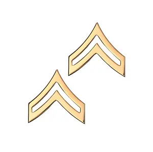 U.S. Army E4 Corporal STA-BRITE® Pin-on Rank (pair)
