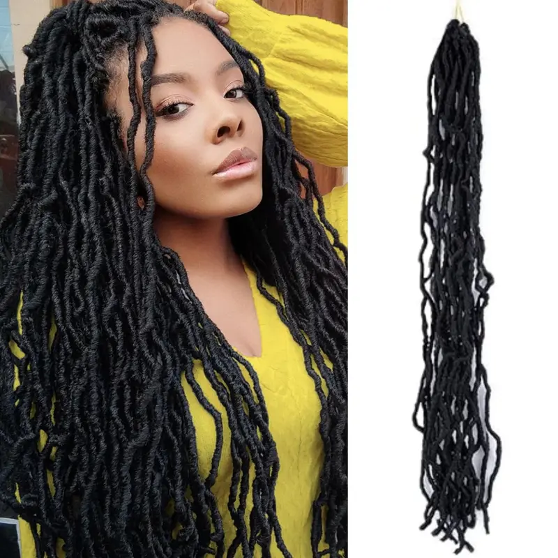 Asteria Hair Soft Faux Locs Crochet Hair Natural Locs Crochet Braids Synthetic Hair Pre Looped Locs Braiding Hair