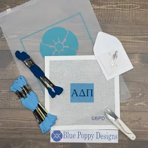 Alpha Delta Pi 2x2 Needlepoint Kit