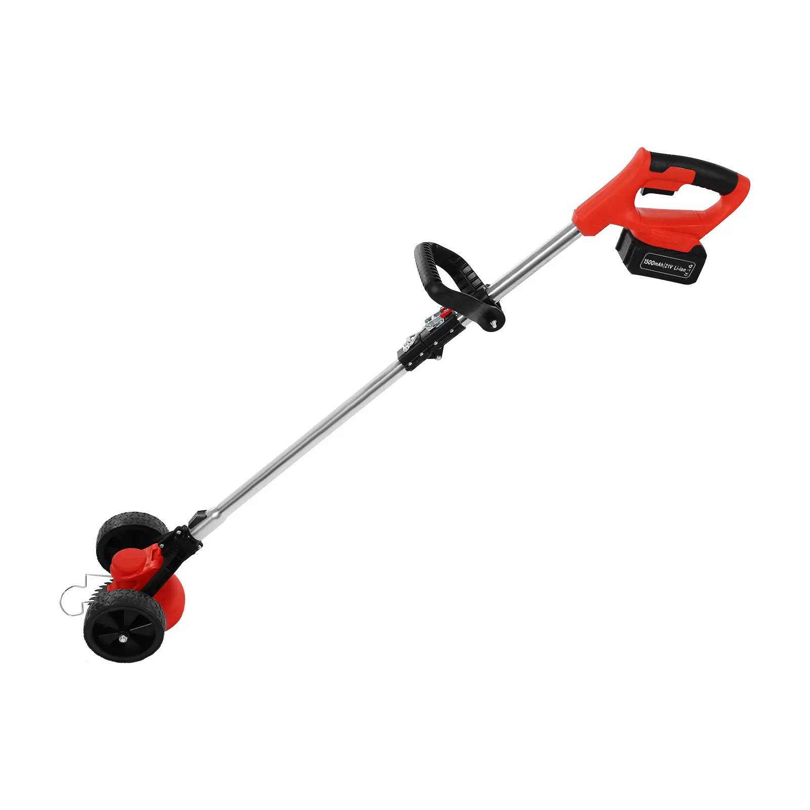 Cordless Electric Weed Trimmer Lawn Care Equipment, 21V 800W Brushless Motor, ABS+Steel Build, Length-Adjustable Long Handle, 2 Batteries Included for Houses, Campus, Parks, Gardens Grass Pruning