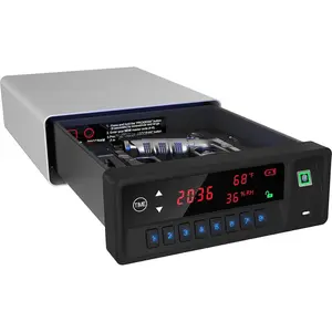 Safe with   - Biometric  Safe for 2  3 Ways Quick Access with Fingerprint/Keypad/Key, for Nightstand Bedside  with LCD and Voice Guide (Grey)