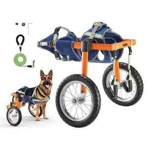 【FathersDayGift】VEVOR Dog Wheelchair for Back Legs, Lightweight 2 Wheels Pet Wheelchair, Height, Width & Length Adjustable, Dog Cart with Shock-Absorbing Wheels, for Injured, Disabled Dogs 48-88 lbs, Large