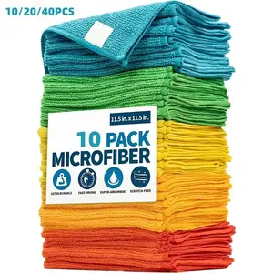 10 Counts Reusable Microfiber Cleaning Cloth, Thickened Lint Free Magic Towels, Multipurpose Household Rags, Miracle Cloths for Home, Kitchen, Car and Window