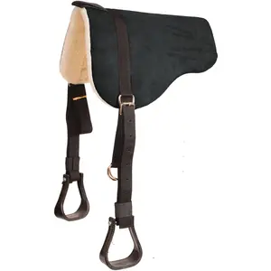 Mustang Faux Suede Bareback Pad w/Stirrups