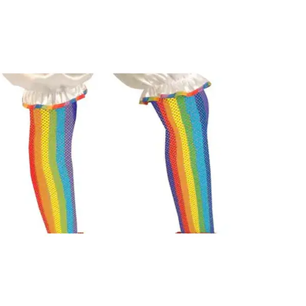 Womens Rainbow Fishnet Stockings