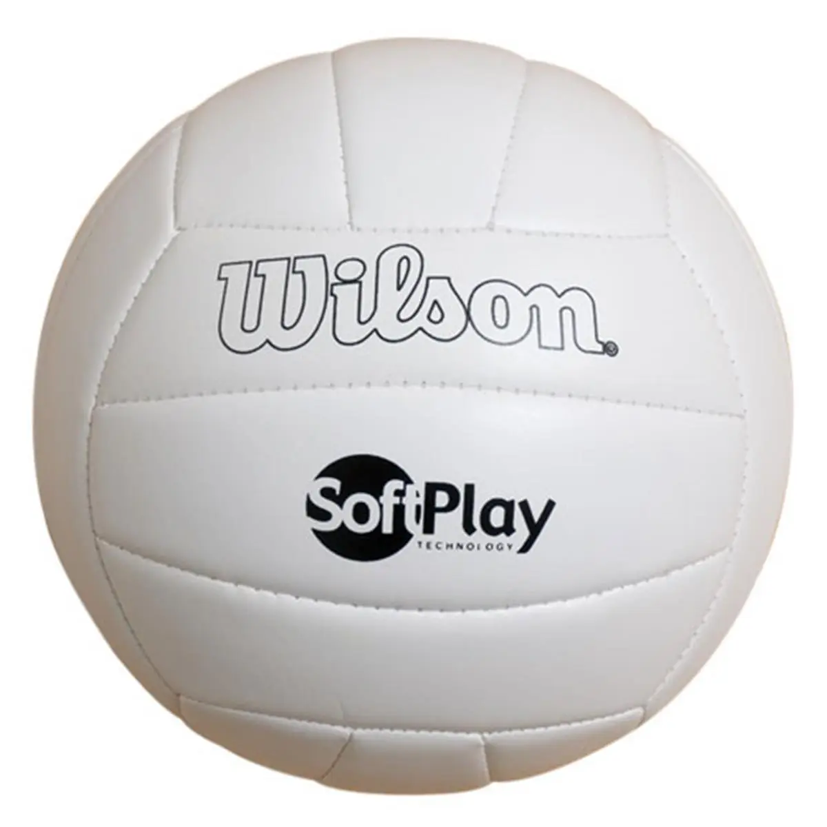 Wilson Machine-Sewn Synthetic Leather Super Soft Volleyball (Model 1014167) - Sportsball, Unisex, Butyl Bladder, 0.6lbs, Soft Play Technology, Rubber-Infused, Outdoor Play, Machine Sewn Construction