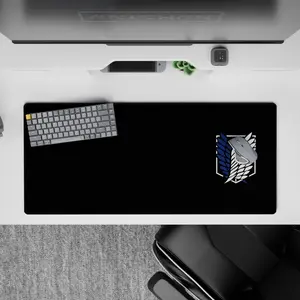 [SALE UP TO 30%]Attack on Titan - Anime Desk Mat - Wings of Freedom Minimalist, Mouse Pad for Anime Fan, Gaming Desk Accessories, Large Computer Pad, Desk Decor