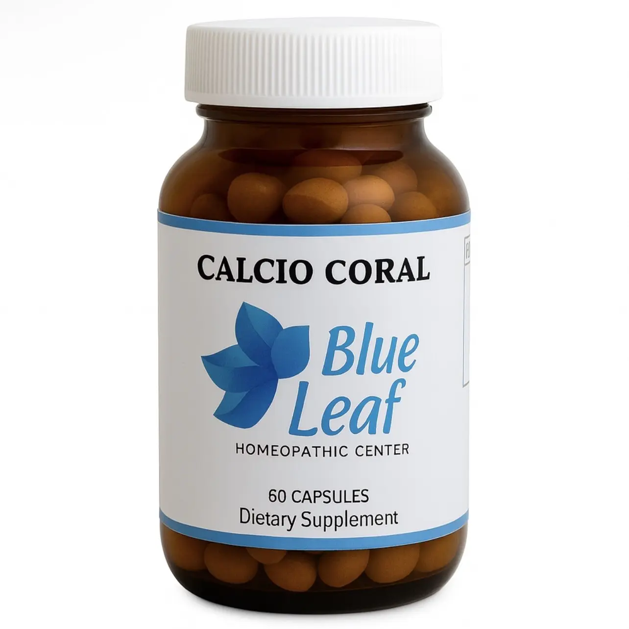 Blue Leaf Calcio Coral Blue Leaf 60 Capsules Premium Formula for Strong Bones Energy and Overall Wellbeing Natural Support for Women
