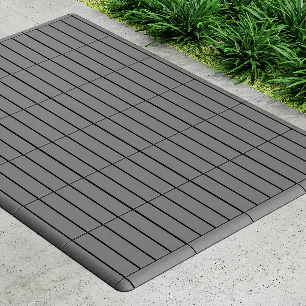 122pcs Plastic Interlocking Deck Tiles Set (88 Floor Tiles + 30 Edging Strips + 4 Corners) - 12x12x0.8 inches/30x30x2 cm, Waterproof, Wear-resistant, Ideal for Gardens, Creating Beautiful Outdoor Spaces, Home Improvement Flooring, 12 X 12 X 0.8 Inches, De