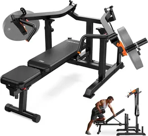 FEIERDUN SO2 Chest Press Machine, Heavy-Duty Bench Press Machine with 4-Level Adjustable Independent Converging Arms, Unique Adjust Bench Design, Chest Press Bench for Strength Training Equipment