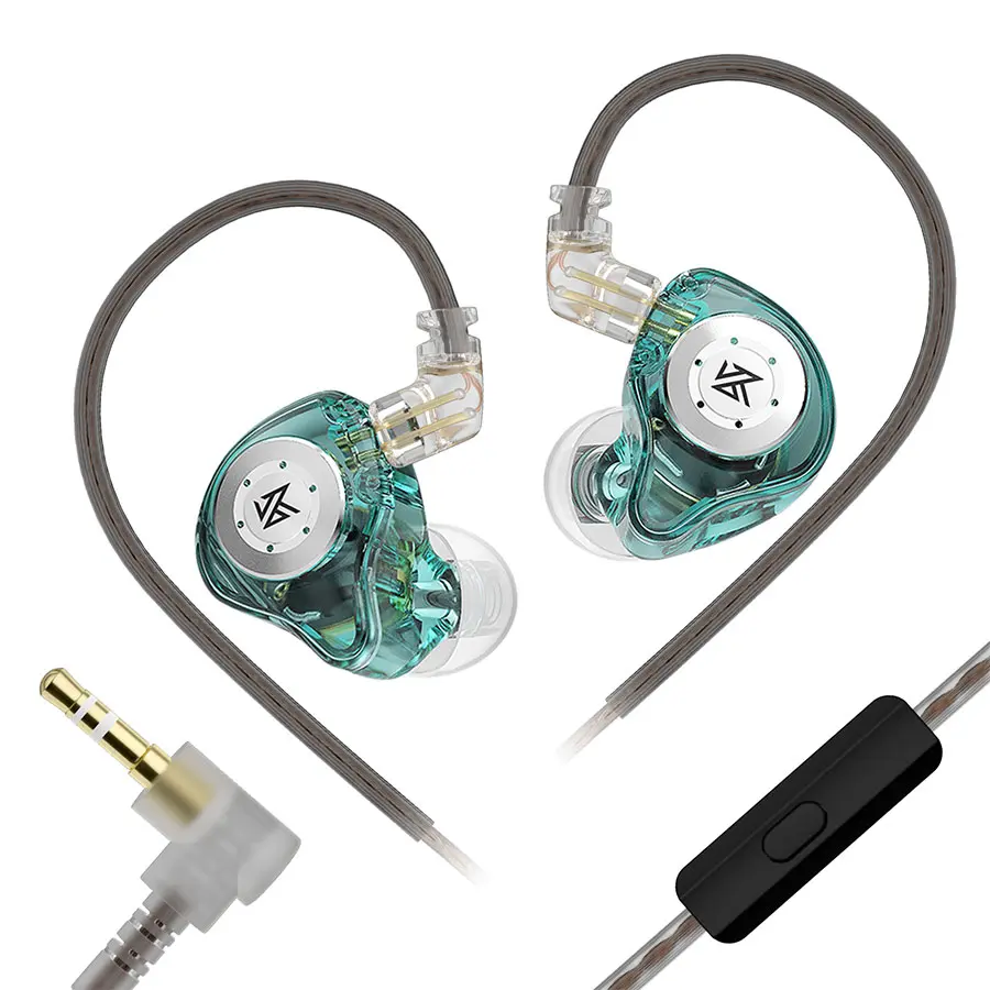 KZ EDX PRO Wired HiFi Headset - Dual Magnetic Dynamic Driver In-Ear Audio Earphones with Mic, Deep Bass, Noise Cancellation for Gaming, Music