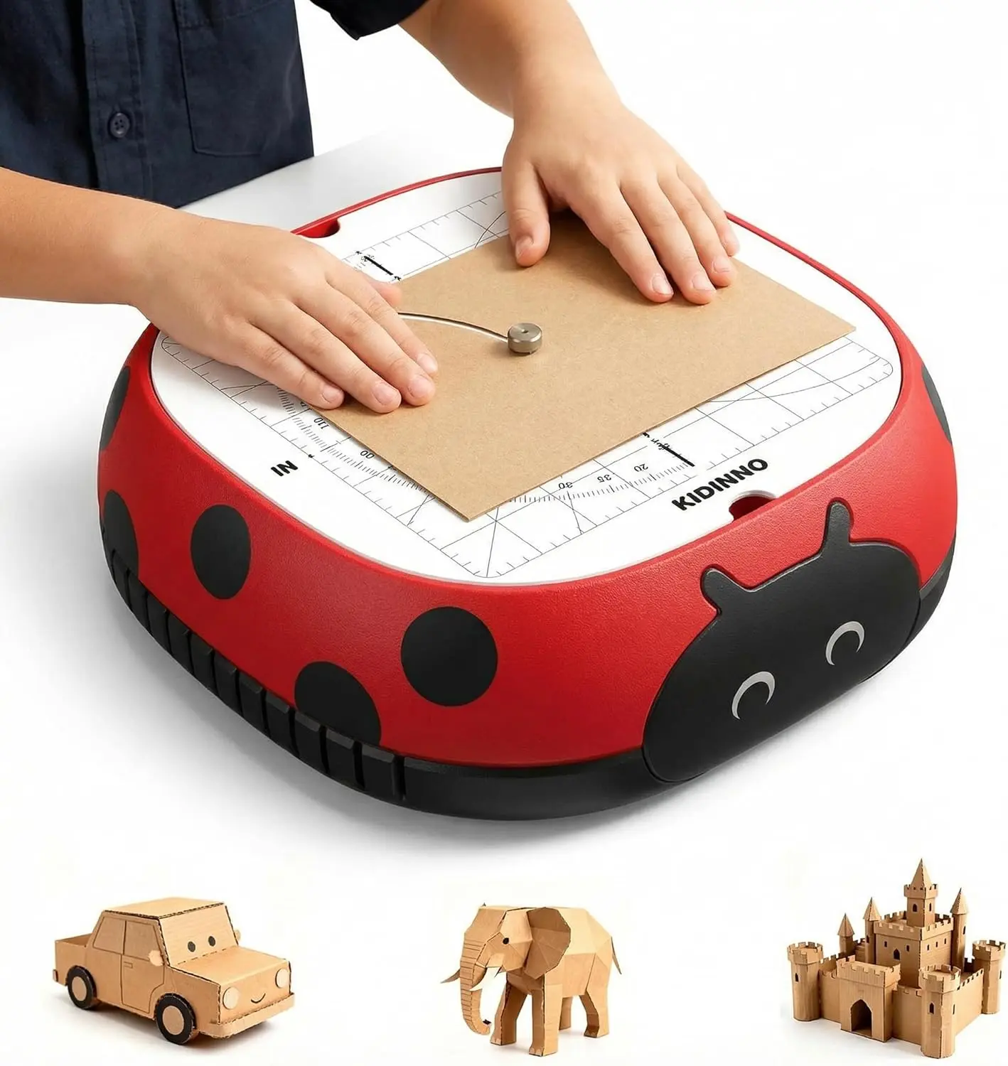 KIDINNO Safe Creative STEM Craft Cutting Machine for Kids - Safety-Focused DIY Tool for Classroom Activities, Engineering Learning