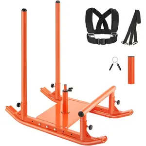 VEVOR Football Sleds and Chutes, Weight Sled, Football Training Pull Push Running Sled, Fitness Workout Sled Push Gym Equipment, Adjustable Height Handle, Compatible 1/2 in Weight PlatesVEVOR Super Brand Day