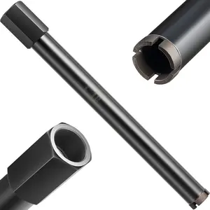 VEVOR Core Drill Bit, 1-1/2 inch Diameter, 14 inch Drilling Depth, 1-1/4 in-7 Internal Thread, High-Precision Welding Technology, Wet Diamond Core Bit for Reinforced Concrete, Bricks, and Masonry