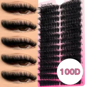 14 Rows Of Single Cluster Fluffy Eyelashes, Individual False Eyelash, Thick Eyelashes, DIY Eyelashes, Curled Eyelashes, Cartoon Extended Eyelashes, Eyelash Extensions, Volumized False Eyelashes, Suitable For Beginners At Home