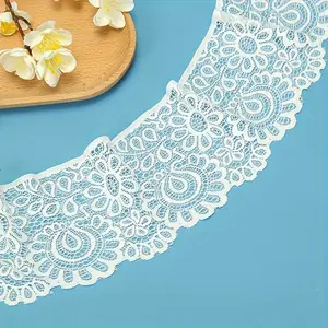 Soft Elastic Lace Trimming 180cm/1pc, Breathable Fabric for Clothing, Dresses, Lingerie, Wedding Gowns, Home Decor, Accessories, Elegant Lace Trim