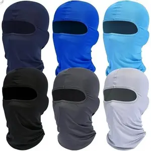 ShinyDull Men's 6-Pack Stretch Fit Ski Masks, Full Face Baracalla Spandex Cover with UV Protection, Breathable, Lightweight, Windproof Scarf for Skiing, Cycling (1 Size Fits All) One Size Fits All Outdoor Sports
